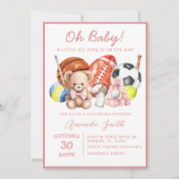Oh Baby ALL STAR SPORT Invitación a Baby Shower