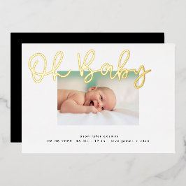 Oh Baby anuncio de bebé divertido y funky de papel