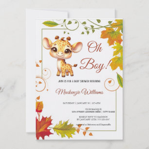 oh baby babyducha girafa invitación