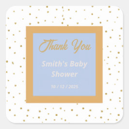 Oh Baby Blue Gold Ginkgo Leaf Gracias Pegatinas