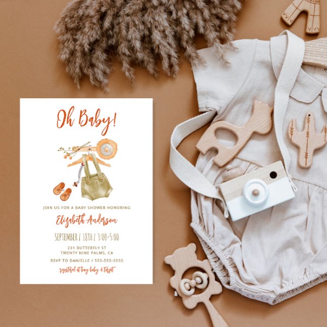 Oh Baby Boho Invitación Baby Shower (Subido por el creador)