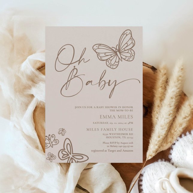 Oh Baby Boho Invitación Baby Shower (Subido por el creador)