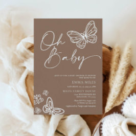 Oh Baby Boho Neutral Invitación de Baby Shower
