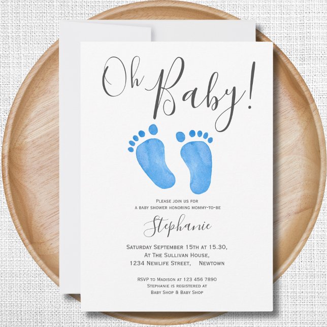 Oh Baby Boy Invitación de Baby Shower (Subido por el creador)