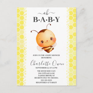 Oh Baby Bumblebee Invitación a Baby Shower
