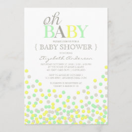 Oh Baby Confetti | Invitación moderna a Baby Showe