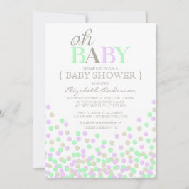 Oh Baby Confetti | Invitación moderna a Baby Showe