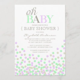 Oh Baby Confetti | Invitación moderna a Baby Showe