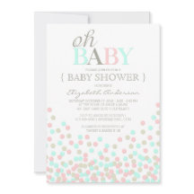 Oh Baby Confetti | Invitación moderna a Baby Showe