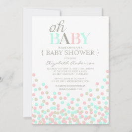 Oh Baby Confetti | Invitación moderna a Baby Showe