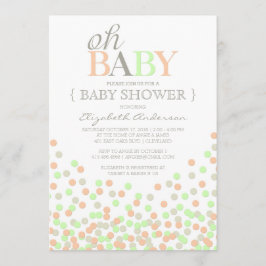 Oh Baby Confetti | Invitación moderna a Baby Showe