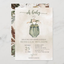 Oh Baby Gender Neutral Boho Baby Shower Invitación