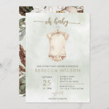 Oh Baby Gender Neutral Boho Baby Shower Invitación