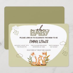 Oh Baby Giraffe, Invitación a Baby Shower