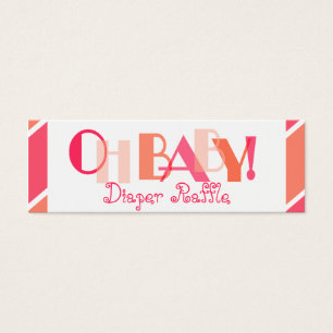 Oh Baby Girl Coral Modern Diaper Raffle