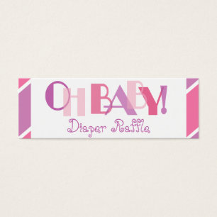 Oh Baby Girl Pink Modern Diaper Raffle