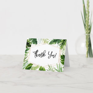 Oh Baby Greenery tarjeta de agradecimiento de Baby