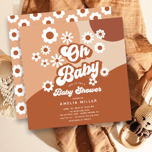 Oh Baby Groovy Invitación a Baby Shower