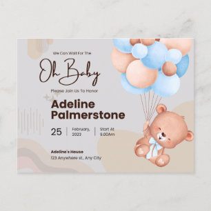 oh baby, invitación baby shower