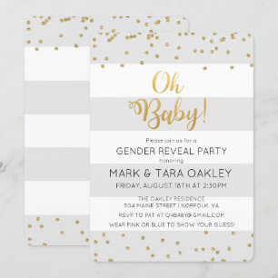 Oh Baby Invitación moderna para baby shower
