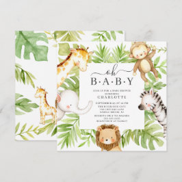 Oh Baby Jungle Invitación a Baby Shower