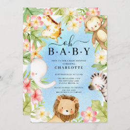 Oh Baby Jungle Invitación a Baby Shower