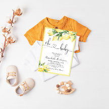 Oh Baby Lemon Baby Shower Invitación