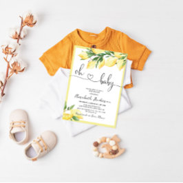 Oh Baby Lemon Baby Shower Invitación