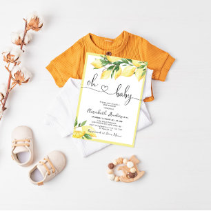 Oh Baby Lemon Baby Shower Invitación