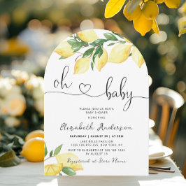 Oh Baby Lemon Citrus Invitación Baby Shower