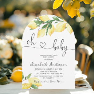 Oh Baby Lemon Citrus Invitación Baby Shower