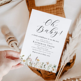 Oh Baby Little Wildflower Invitación a Baby Shower