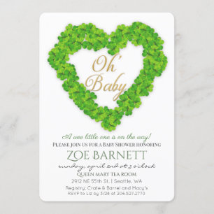 Oh Baby Lucky Clover Invitación a la Fiesta de Rev