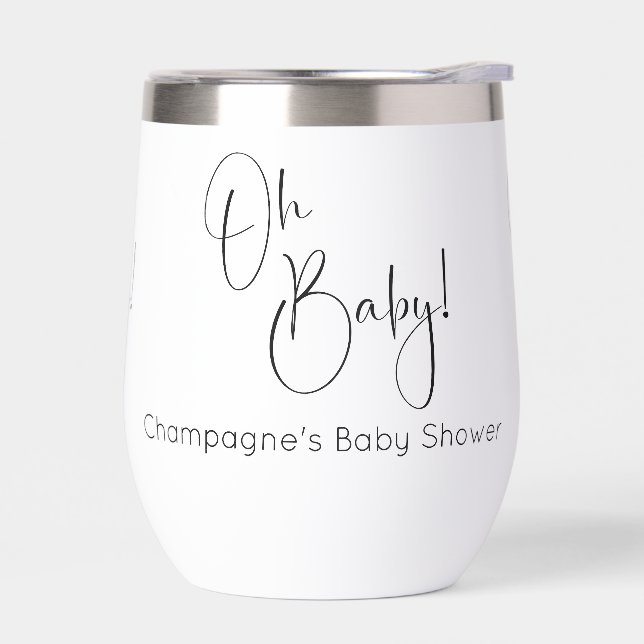 Oh Baby Modern Script Baby Shower (Izquierdo)