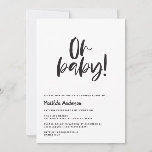 Oh baby! moderno gráfico negro y blanco