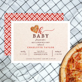 Oh Baby Pizza Invitación Baby Shower - Comida Dive