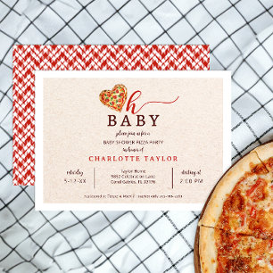 Oh Baby Pizza Invitación Baby Shower - Comida Dive