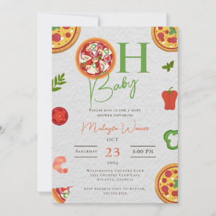 Oh Baby Pizza Pacificadores moda Invitación a Baby