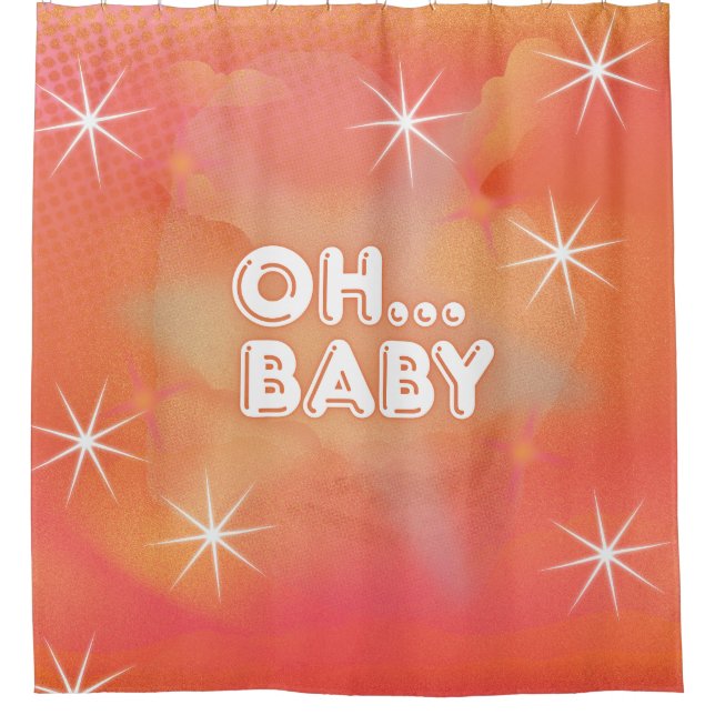 Oh Baby Retro Shower Cortina (Anverso)