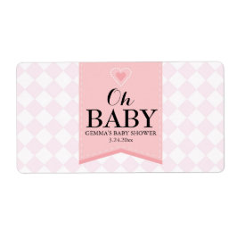 Oh Baby Shower Mini Chica de etiquetas de champán