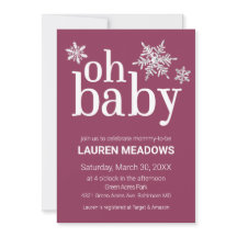 Oh Baby Snowflake Invitación Baby Shower