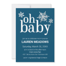 Oh Baby Snowflake Invitación Baby Shower