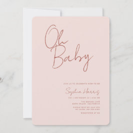 Oh Baby Soft Rubor Invitación Mínima Rosa