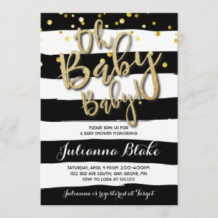 Oh Baby Twins Invitación de Baby Shower