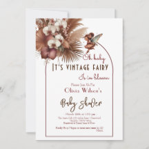 Oh baby vintage boho hada está en la invitación a 