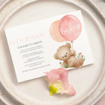 Oh Bear Bear y La Invitación De Baby Shower De Bee
