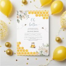 Oh Bebé Bee Honey Invitación Baby Shower