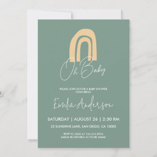 Oh Bebé, Boho Invitación Baby Shower