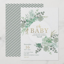 Oh Bebé exitoso invitación de Baby Shower