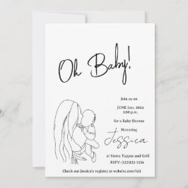 "¡Oh bebé!" Invitación a la ducha de bebé 2024